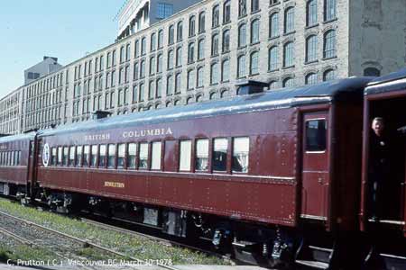 American Freedom Train Car 203 ex Reading 1327, Permacel Express, Springmaid Special, Preamble Express, BC Rail Resolution, Mt Rainier 322