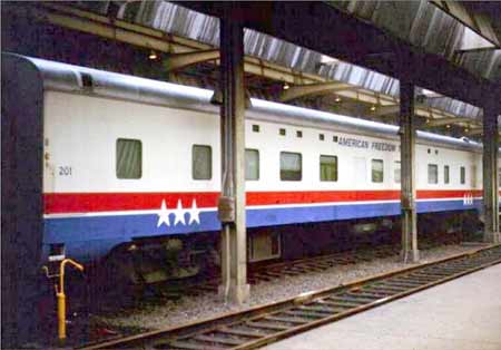 American Freedom Train Car 201 ex Southern Pacific Sleeper 9111, ex 212 Golden River