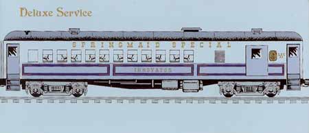 American Freedom Train Car 202 ex Reading 592, Permacel Express, Springmaid Special